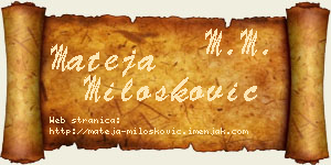 Mateja Milošković vizit kartica
